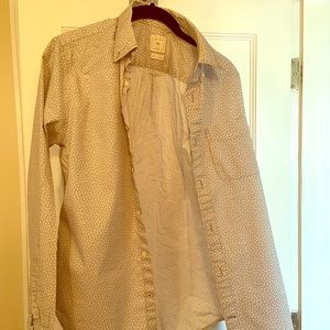 Geo print button down